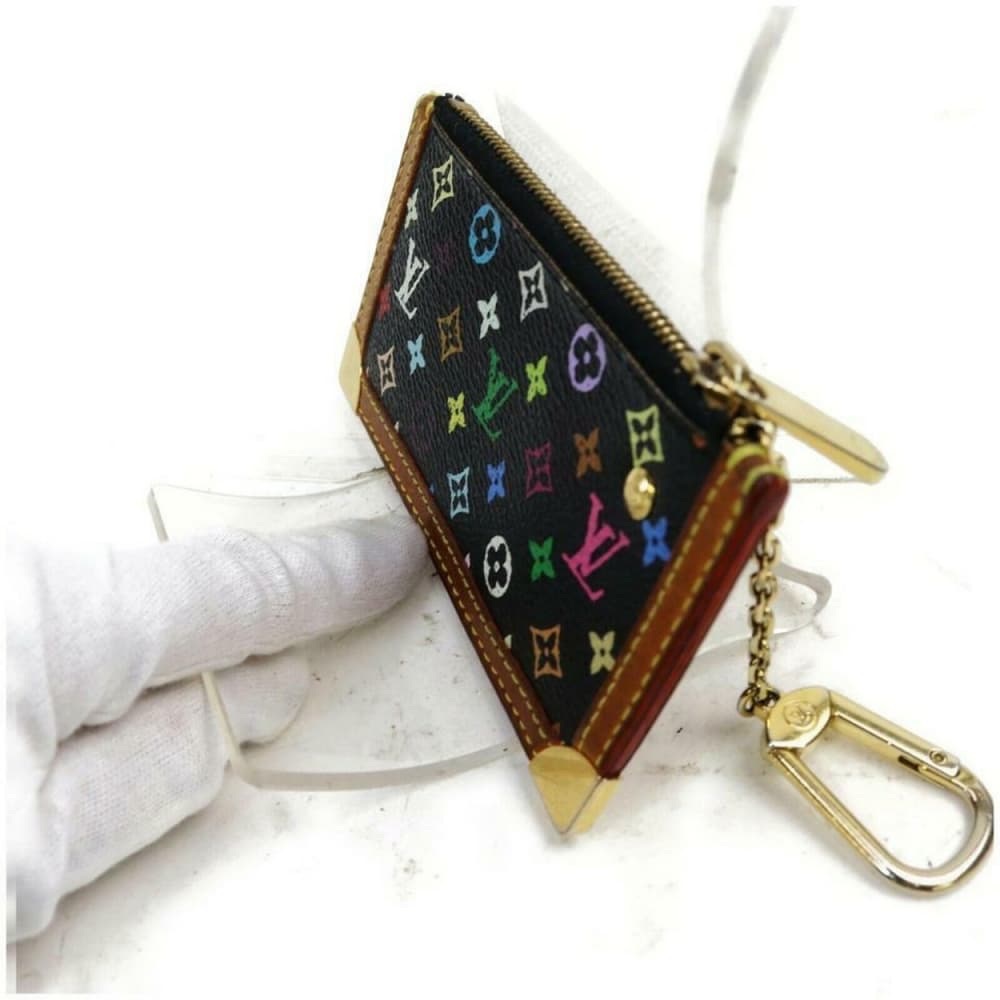 Louis Vuitton White Monogram Multicolor Key Pochette Cles Keychain - Picture 4 of 8